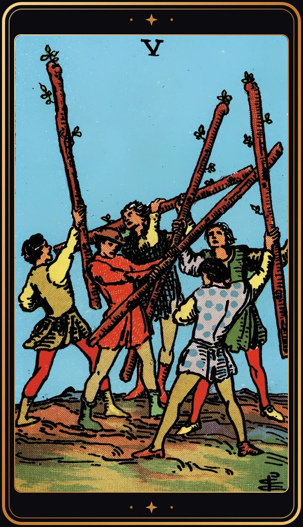Five of Wands Five of Wands